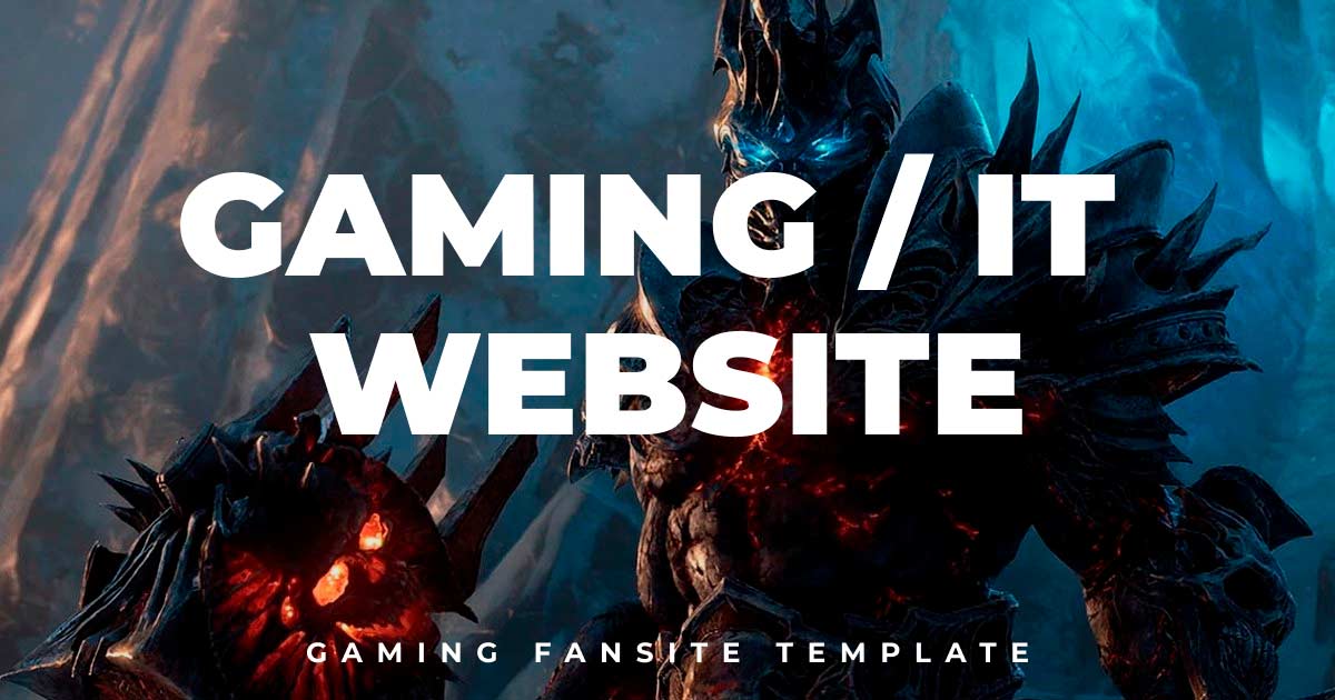 Let’s Create a Website with the Gaming/Entertainment Template